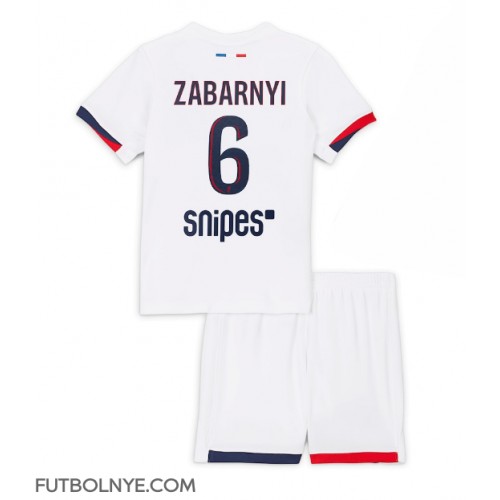 Camiseta Paris Saint-Germain Illia Zabarnyi #6 Visitante Equipación para niños 2025-26 manga corta (+ pantalones cortos)